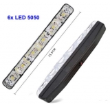 LED modul  6xLED - Reflektor 12V vodotěsný bílá 6000K  