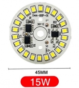 LED modul 220V/15W PCB průměr 45mm Bílá studená 