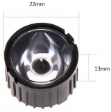 Optika pro LED 1W-5W  15° + držák černý  