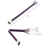 Zásuvka RGBW 5pin + kabel 15cm + spojka/pin5                