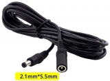 Prodlužovací kabel napájecí 5.5/2.1mm  100cm 2x0,33mm2 4A 