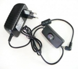 Zdroj LED  24W 12V/2,0A + vypínač černý zásuvkový 