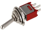 Přepínač páčkový ON-ON jednoř.3.p. mini 1A 8,3x5,2x8,6    