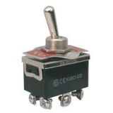 Přepínač páčkový  ON-OFF-ON 2/6pin  10A/250V pod šroub            