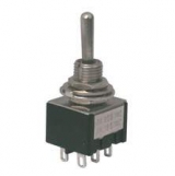 Přepínač páčkový  tlačítko (ON)-OFF-(ON) 3.p./6.pin 3A/250V             