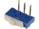 Přepinač posuvný mini ON-ON 3.p.úhl. 12V 0.5A   10x2.5x6.5mm     