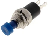 Tlačítko modré spínací OFF-(ON) 250V 1A pr.9.5mm 