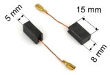 Uhlíky - 5x8x15mm Cu drát + faston 2,8mm  