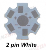 AL chladič pro LED 1W-5W PCB STAR White 2pin 