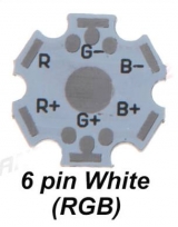 AL chladič pro LED 1W-5W PCB STAR White 6pin RGB 