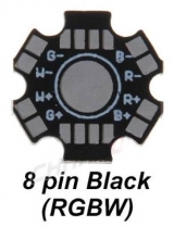AL chladič pro LED 1W-5W PCB STAR Black 8pin RGBW 