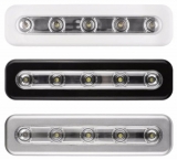 Svítidlo 5xLED - dotekové (click-it) 3xAAA stříbrné  