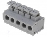 Svorkovnice s tlačítkem 5x1.5 mm2  250V/15A úhlová   