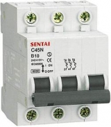 Jistič DZ47 400V/10A/B  3-fázový na DIN lištu 