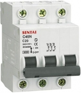 Jistič DZ47 400V/20A/C  3-fázový na DIN lištu 