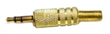 Jack 3.5 stereo vidlice metal gold         
