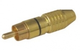 Cinch konektor metal gold černý  pr.6mm              