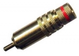 Cinch konektor PROFI zlacený s teflonem pro kabel 8mm červený  