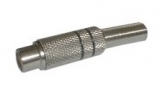 Cinch zásuvka metal kabel černá      K214    