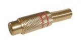 Cinch zásuvka metal kabel gold červená           