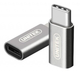 Redukce  micro USB/F - USB type-C Unitek Silver       