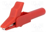 Krokosvorka izolovaná na banánek 4mm TM červený 15A d.56mm 