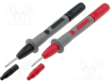 Měřící hroty na banánek 4mm  černý + červený 10A pár  