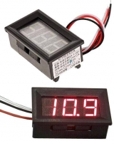 Modul voltmetr panelový 0-30V LED červená 3-vodiče 
