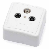 TV/R/SAT zásuvka průběžná  12dB/4dB  5-2400Mhz 