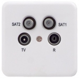 TV+ FM+ 2xSat koncová  Twin  2-2400Mhz 2.5dB 