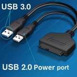 Adaptér SATA - USB 3.0 + USB Power  2,5" HDD/SSD            