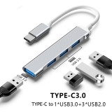 USB-C hub port  1+3xUSB  3.0/2.0  Grey  