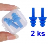 Chránič sluchu + krabička  /pár/silikon blue/ špunty    