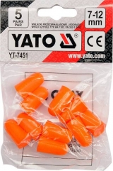 Chránič sluchu YT-7451  /5párů/molitan  34db špunty         