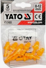 Chránič sluchu YT-7455  /5párů/silikon  22db špunty         