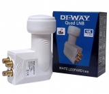 DI-WAY LNB Quad 0.1dB WHITE LEOPARD LINE     