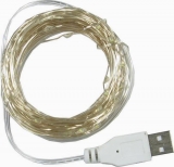 Světelný řetěz 100xLED USB bílá 10m       